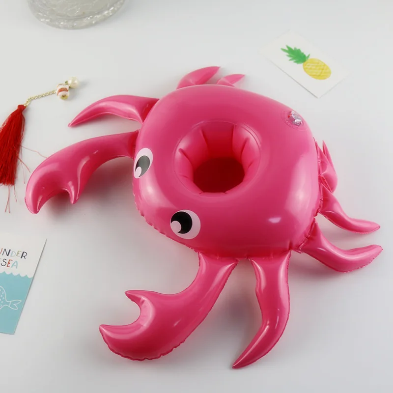 

6 Pieces / Pack ! Inflatable crab drink floats Inflatable crab Cup Holder Pool Party Inflatable drink floats Pool Cup Holder