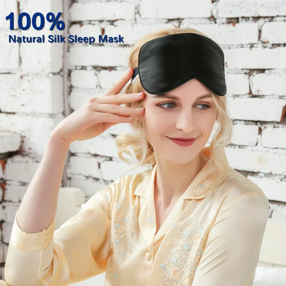 Grau de Qualidade de Seda Máscara de Olho de Olho Lote Seda Pura Capa Sombra Blindfold Viagens Macio Relaxar Aid Atacado Preço 5 Pçs - 100% 3 de Seda Seda Pura Máscara de Olho