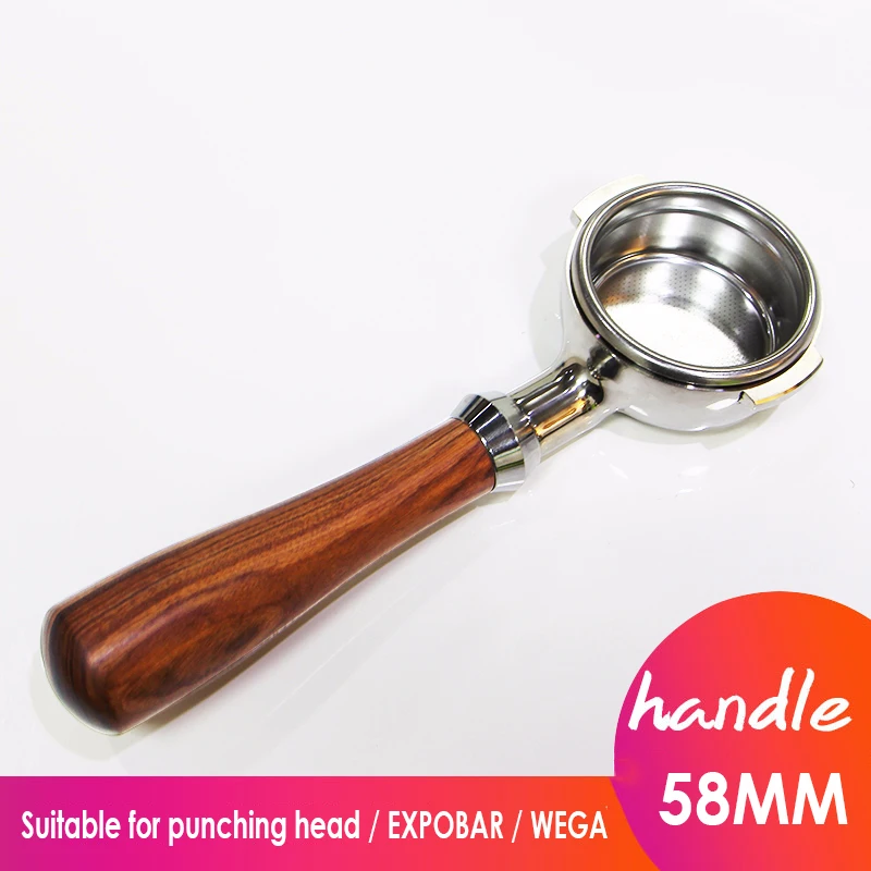 

Coffee Machine Handle Bottomless Filter Holder Stainless Steel Espresso Coffee Maker Parts Filter HolderProfessional Accessory