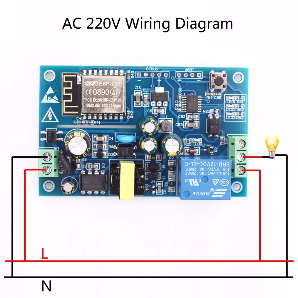 Горячие AC 220V wifi реле дистанционного управления ESP8266 wifi модуль релейный модуль для умного дома