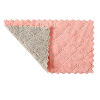 

Household Kitchen Towels Absorbent Thick Double-Layer Wipe Table Kitchen Towel Cleaning Dish Washing Cloth