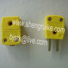 Разъем термопары типа K, Мужской и Женский мини-размер, желтый цвет