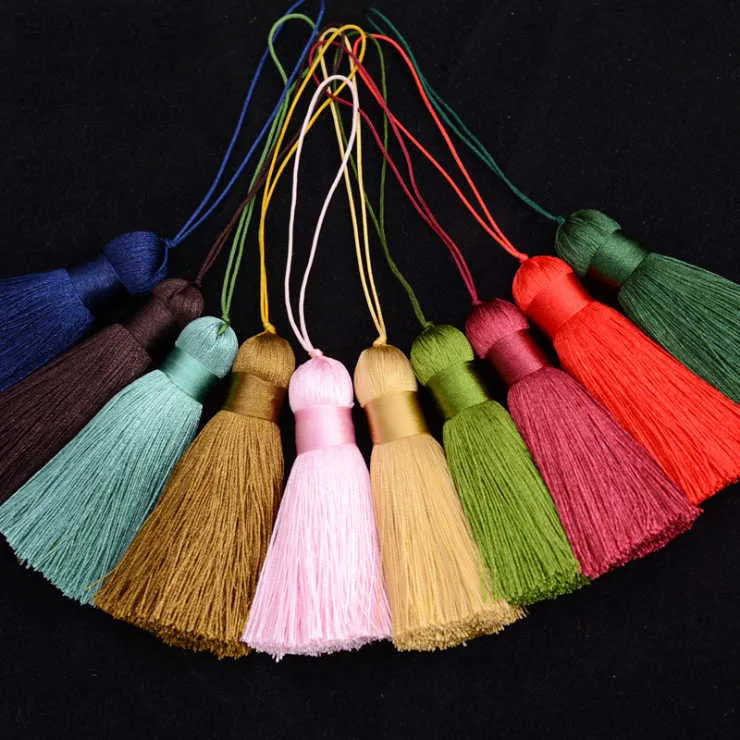 

2018 New Handmade 15 cm Long thick big tassel,100% rayon silk tassel for DIY tassel dress garment/home textiles accessories 8/8