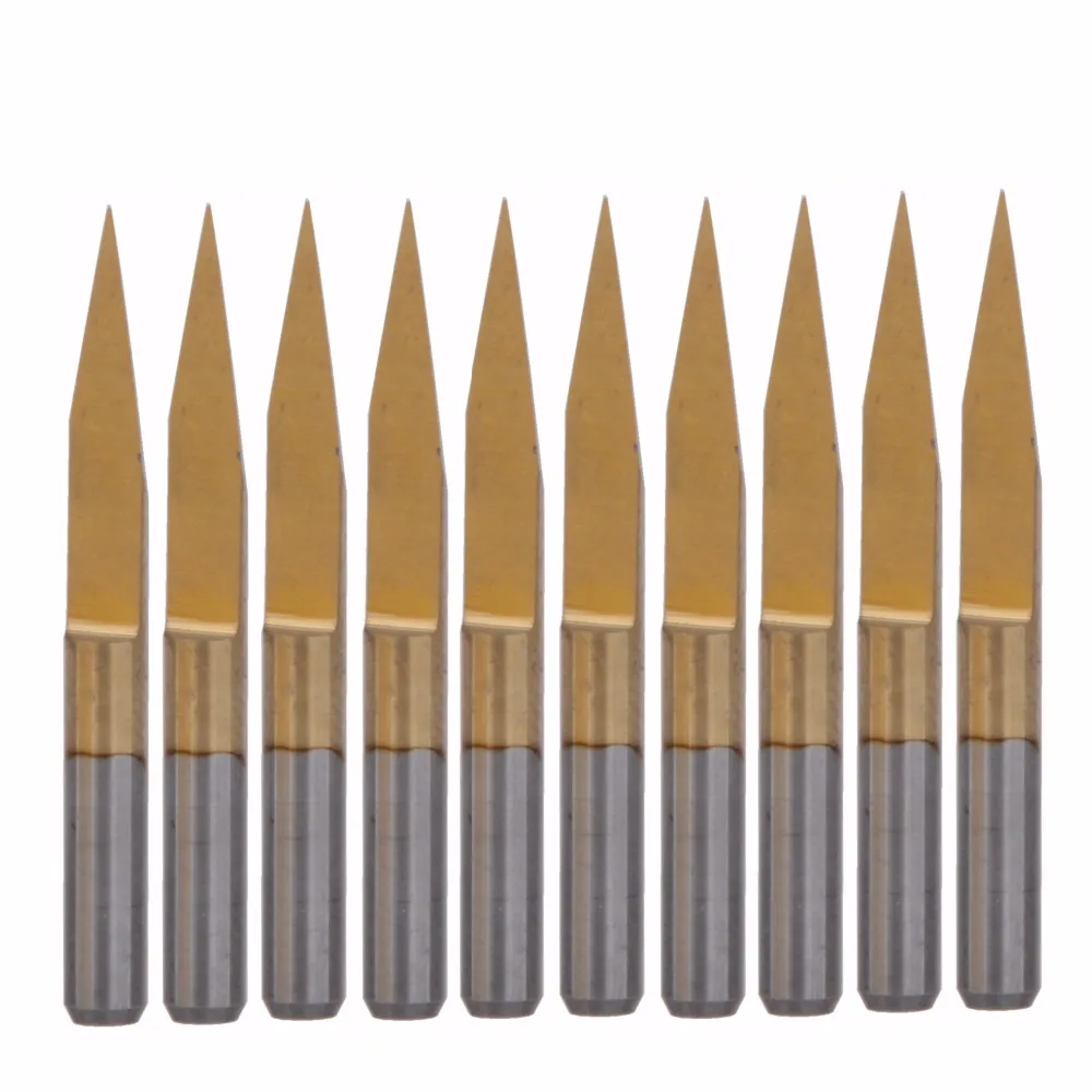 

10pcs Carbide PCB board 0.1mm 20 Degree Engraving Bits CNC Router Tool V-shape