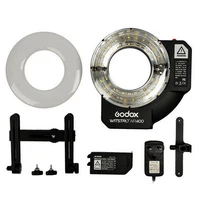 li ion Godox A027 Witstro AR400 400 W Li-Ion Batteria Potente טבעת פלאש Speedlite con 2 ב 1 וידאו LED לוצ