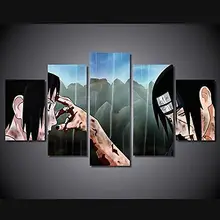 Anime manga Naruto Sasuke Uchiha vs Itachi Uchiha print poster canvas decoration 20x35cmx2,20x45cmx2,20x55cm