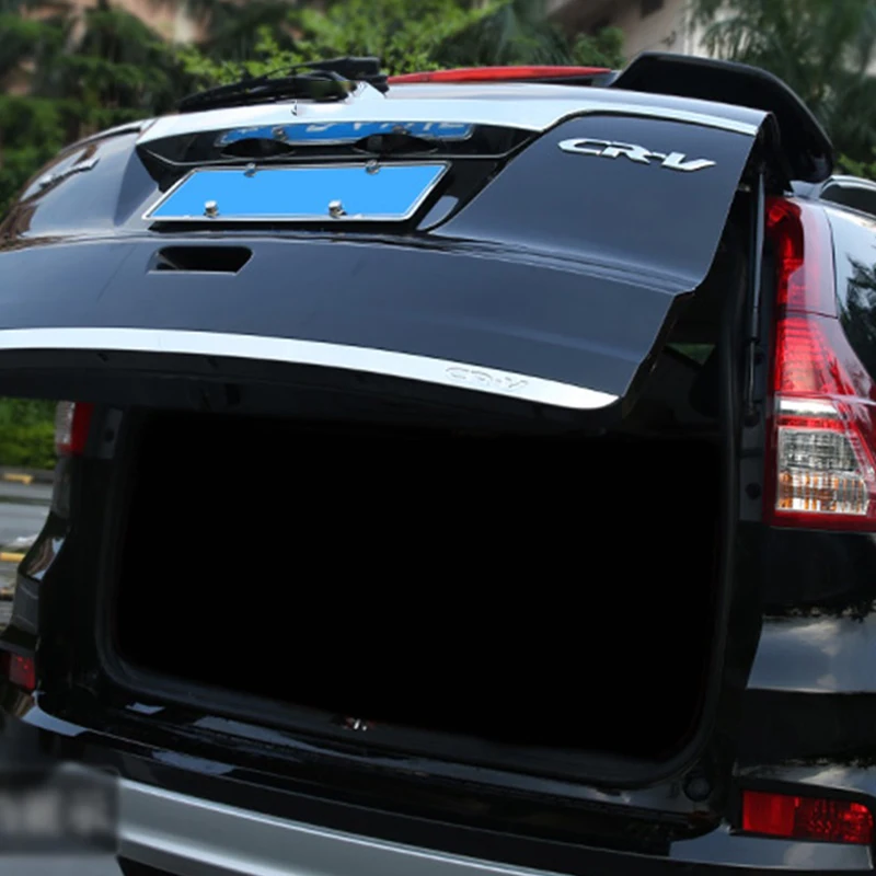 

Silver Logo Stainless Steel Rear Tailgate Trunk Cover Trim For Honda CRV 2012 2013 2014 2015 2016 Car Accessories Styling