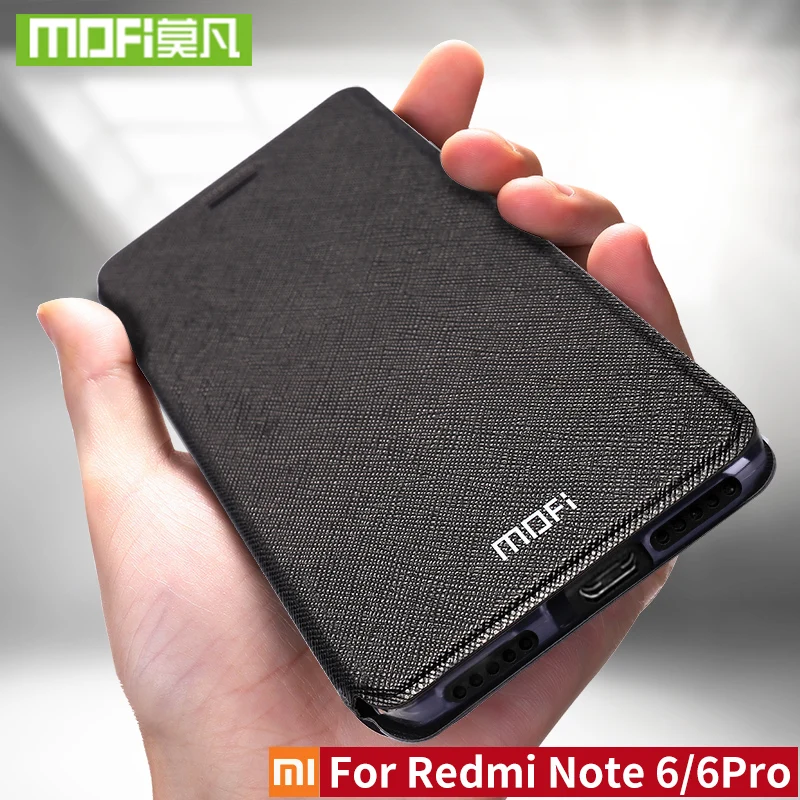 Для Xiaomi Redmi Note 6 Чехол для Xiaomi Redmi Note 6 Pro Чехол Крышка глобальной версии Флип кожаный Mofi Redmi Note6 чехол s