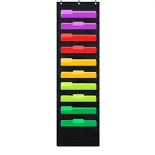 Godery Премиум подвесной органайзер для файлов, папок 10 карманов 3 вешалки Каскадный настенный органайзер идеально подходит для дома организации школы