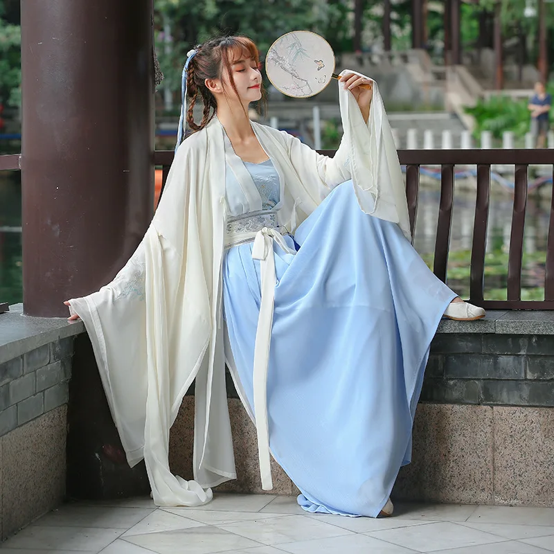 

Hanfu Cosplay Traditional Graduation Chinese Women Dress Confucius Institutes Stage Performances Costume Ancient Clothes Lady
