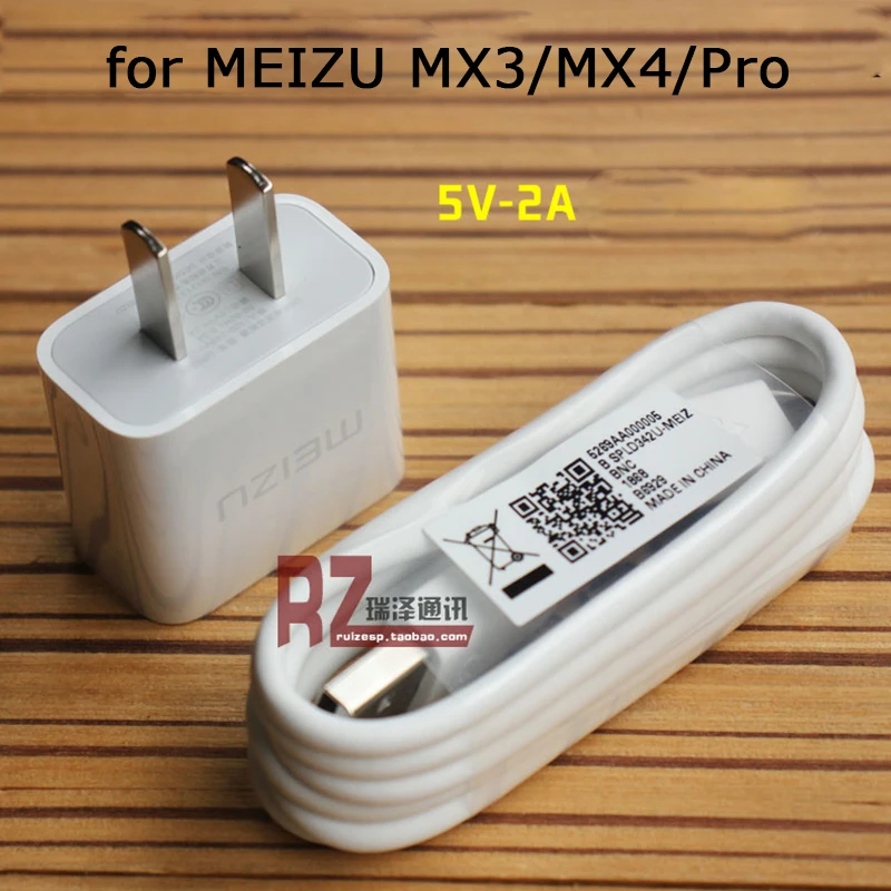 

5V-2A Original Phone Charger for MEIZUMX3 MX4 Pro Power Charger Adapter for MZ 3/3s Note2 note3 with Original USB Cable