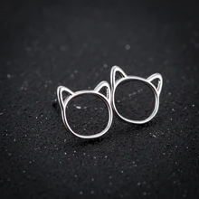 SMJEL полые милые кошачьи уши серьги гвоздики для женщин Простые кошачьи головы линии серьги Acceccories Ювелирные изделия Подарки для подростков День святого Валентина