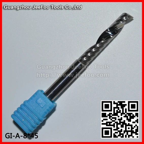 

8*45 * 85L серия Одиночная флейта CNC фрезерные инструменты, Гравировальные Резцы, резьбы по дереву, лопасти дрели для резки МДФ, акрил
