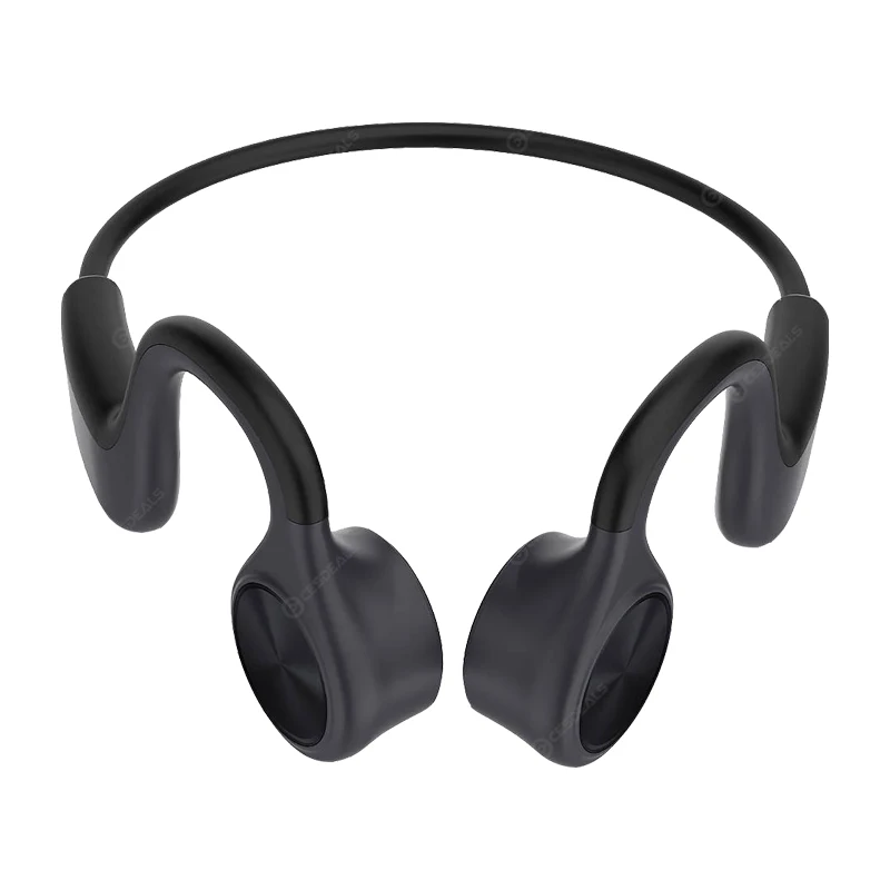 

Wireless Bluetooth 5.0 Earphone Outdoor Sports Earpiece Hands-free with Mic Black Bone Conduction Headset 200mAh Big Capacity