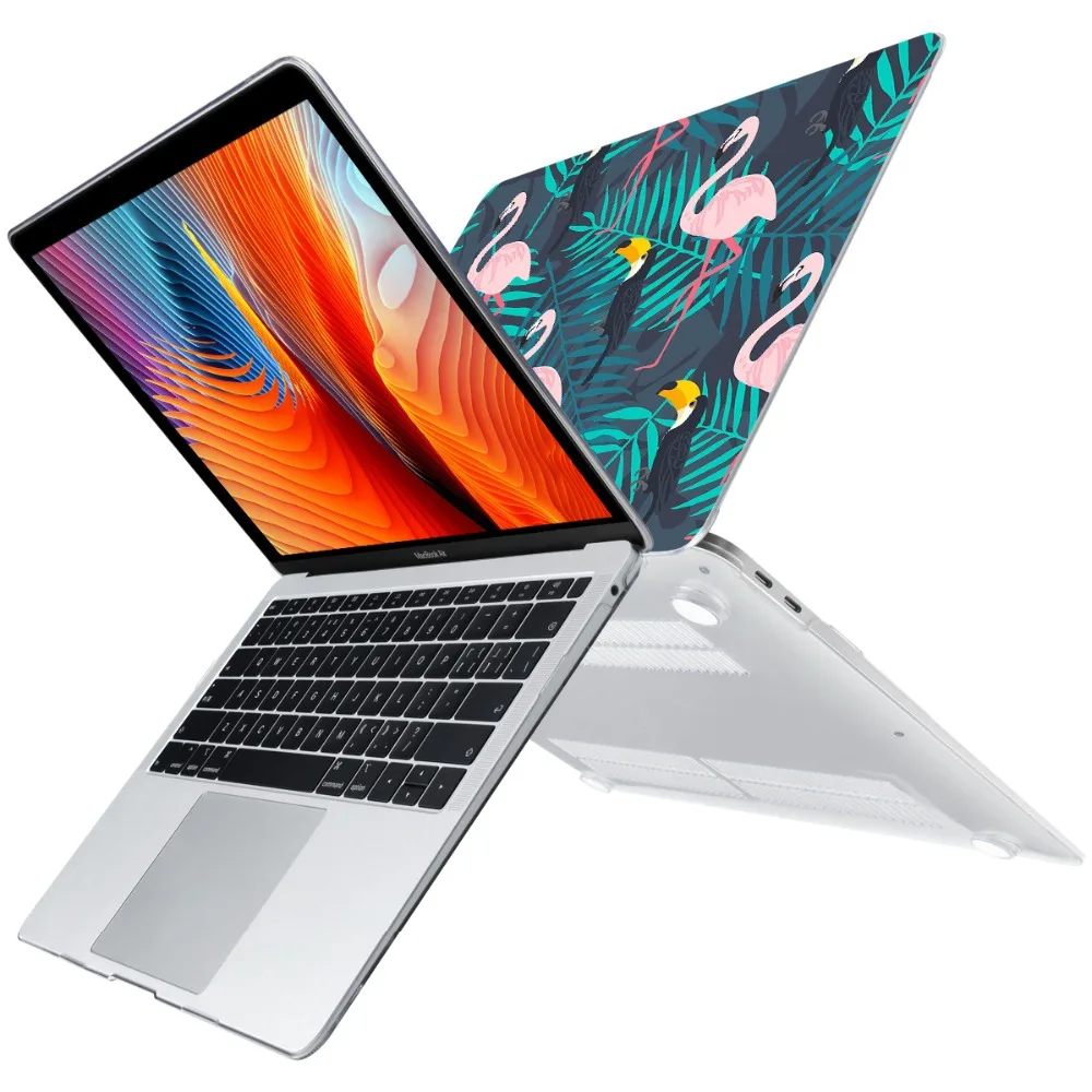 Batianda чехол с фламинго и клавиатурой для MacBook Air 13 A1932 и Pro Reitna 12 13,3 15 тонкий жесткий чехол для ноутбука