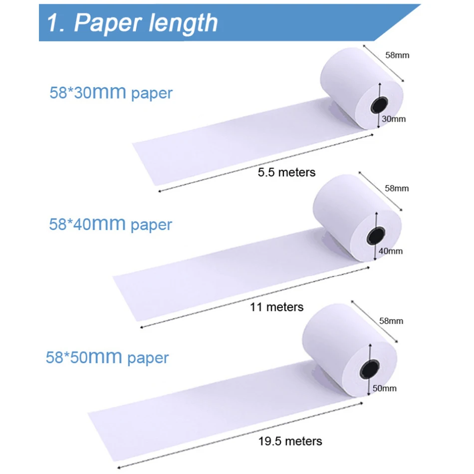 Термальность бумага для печати чеков POS Билл 58 мм бумага для печати мобильный платежный бумага для мобильного принтера