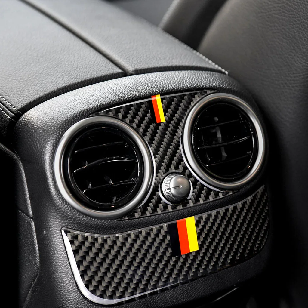 

Carbon Fiber Car Accessories Air Conditioning Outlet Control Car Interior for Mercedes W204 C Class 11-2013 Car Styling Stickers