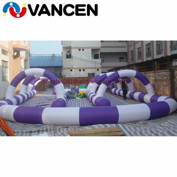 Best Free Air Blower Racing Inflatable Air Track 10mL High Quality Inflatable Race Track For Zorb Ball / Go Kart Race
