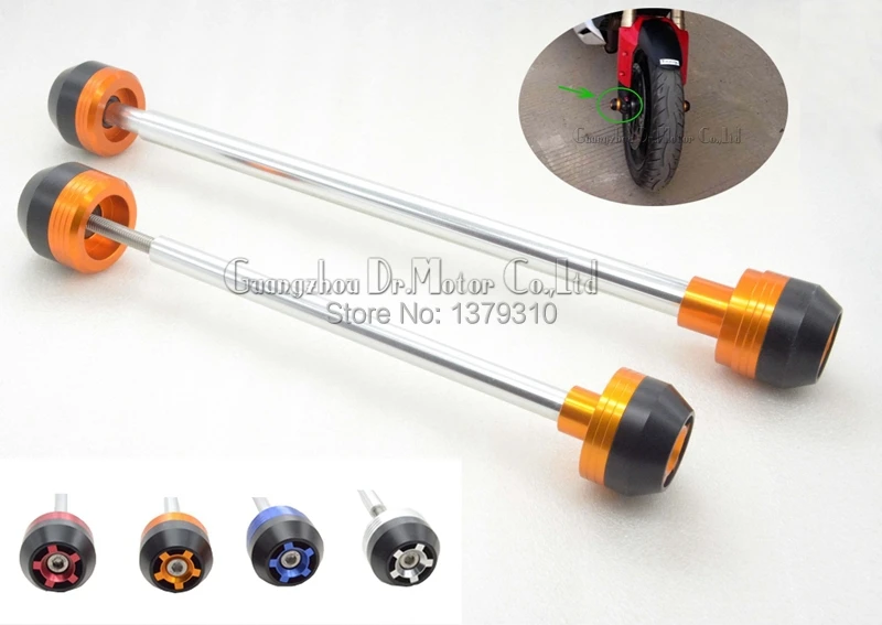 

Motorcycle accessories CNC Aluminum Front & Rear Axle Fork Crash Sliders Wheel Protector For KAWASAKI ZX-6R NINJA 2009-2011 10