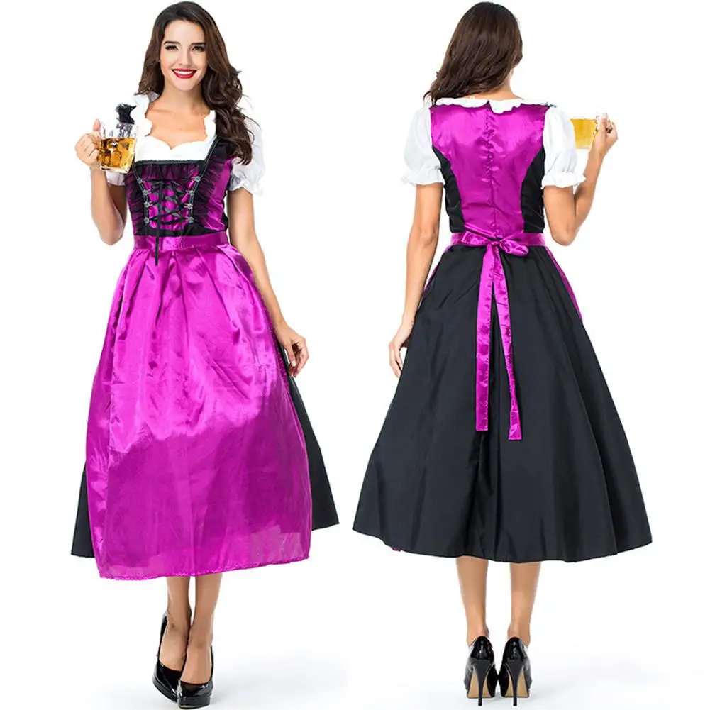

Female Cosplay Beer Waitress Dirndl Dress for Beer Festival Halloween Carnival Clothes