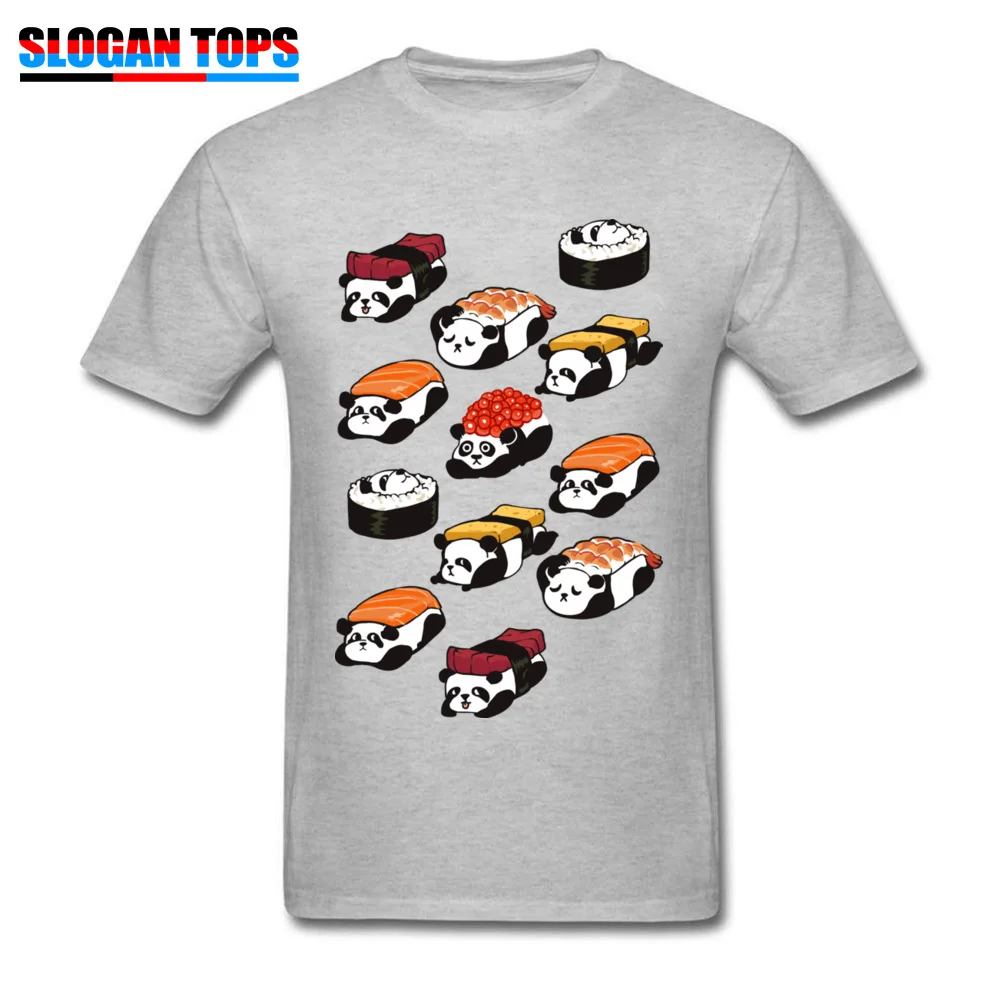 Men Designer Europe T Shirt Crewneck Labor Day Cotton Fabric T-shirts Summer Short Sleeve Sushi Panda Tops Shirts Sushi Panda grey