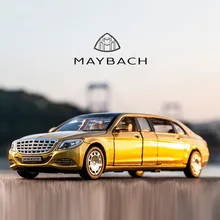 1/32 Maybach литая под давлением Металлическая Модель сплав Высокая симуляция автомобиля 6 дверей открывающийся подарок на день рождения инерционные игрушки для детей hotwheeling