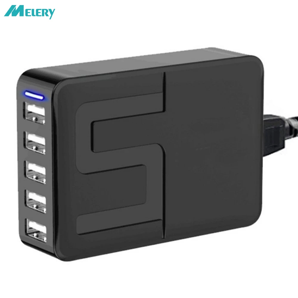 

Multi USB Travel Charger 40W 8A 5 Port AC Plug Adapter Charging Station High-Speed Mobile Phone Charger for IPhone IPad Samsung