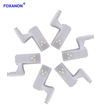 

Foxanon Intelligent Cabinet Lights Cupboard Closet Wardrobe Door Inner Hinge LED Sensor Lamps Night Light For Kitchen Bedroom
