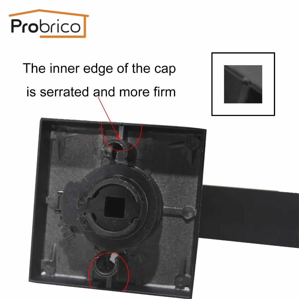 Probrico черные дверные ручки для спальни межкомнатные дверные замки Входные/личные/проходные дверные ручки с замком для домашнего оборудования