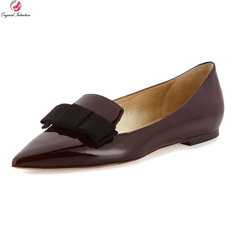 Женские туфли на плоской подошве с бантом бабочкой и острым носком|fashion flat shoes|flat