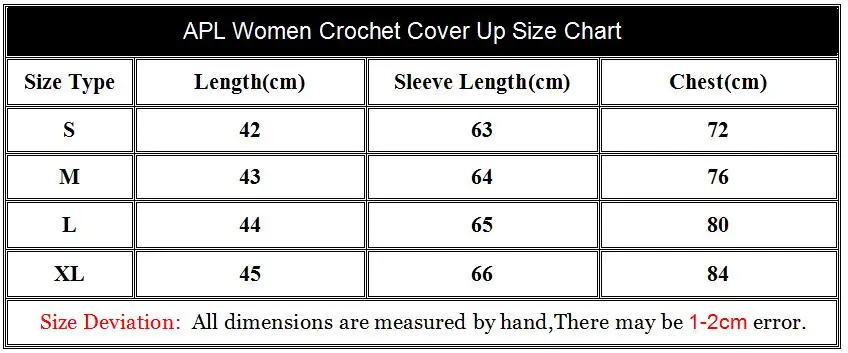 size chart for top
