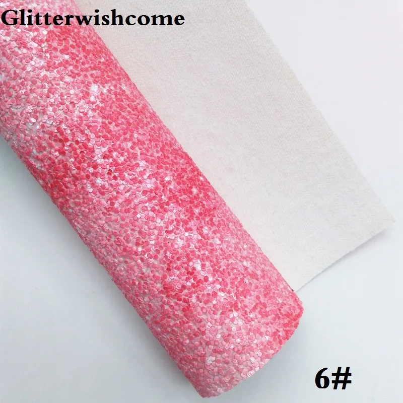 Glitterwishcome 21X29 см A4 размер винил для бантов напечатанный толстый блеск кожа ткань винил для бантов, GM193A