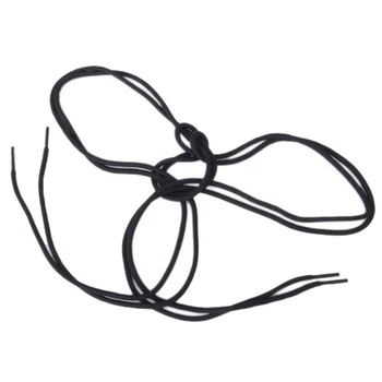

DCOS 1 Pair of Round polyester climbing shoes Durable High Resistance Laces for Trekking Shoes about 0.5 * 150cm - Black