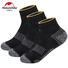 Naturehike 3 пары спортивных носков летние тонкие Гольфы впитывающие влагу пот быстросохнущие для фитнеса для мужчин и женщин