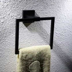 Нержавеющая сталь квадратное кольцо для полотенец Держатель ванная комната настенный полотенца стойки для вешалка 1 шт