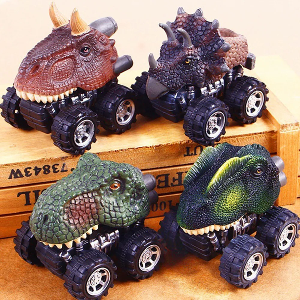 

Children's Day Gift Toy Dinosaur Car Model Mini Toy Cars For Children With Remote Control Back Of The Metal Car Gift Truck Hobby