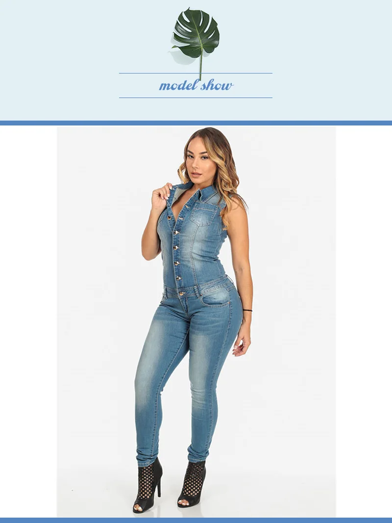 blue denim 34 jumpsuit