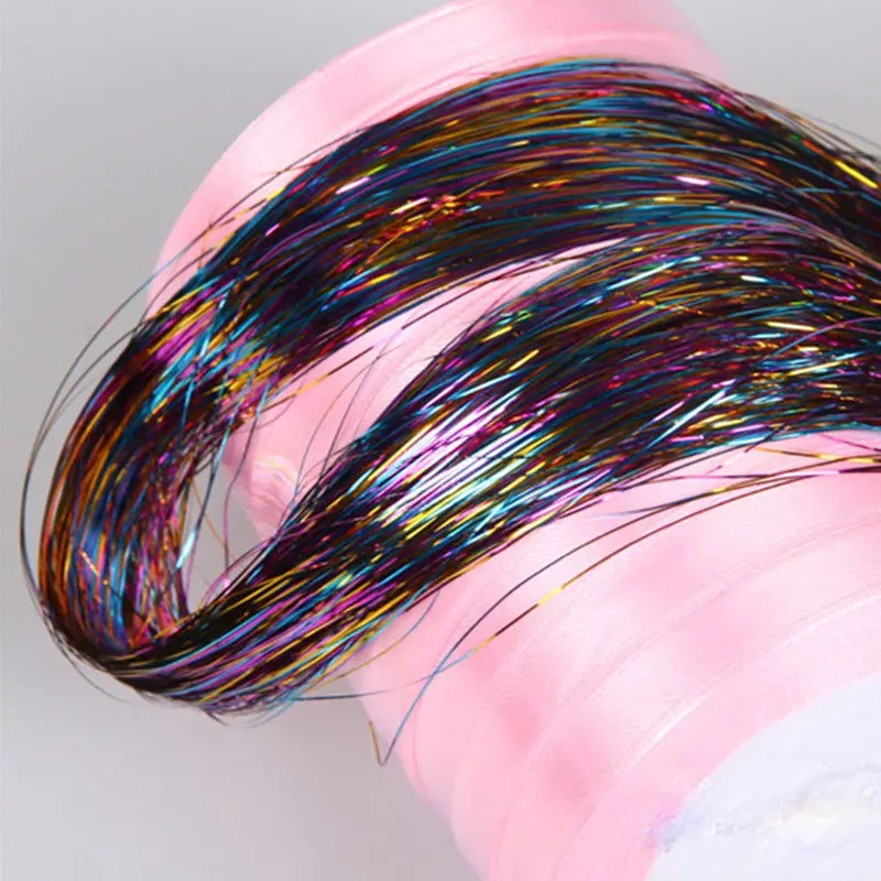 10 упаковок 0,3 мм микс цветов Flashabou мишура цветная плоская блестящая Хрустальная вспышка для рыбалки нахлыстом приманка herl приманка материал для завязывания мух