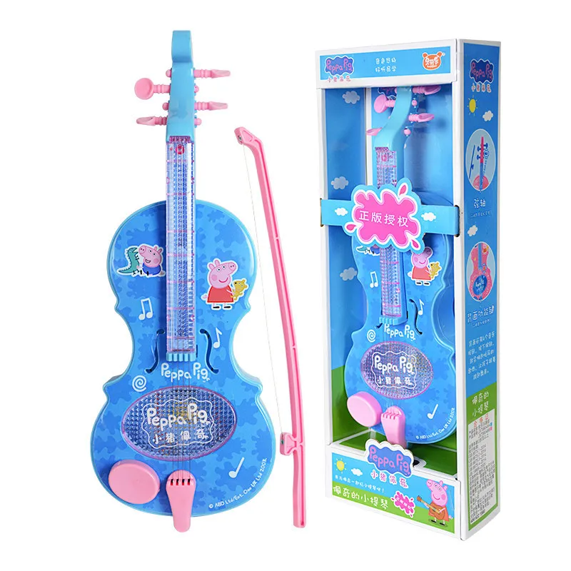 Свинка Пеппа детские игрушечные скрипки Электрический симулятор игры музыкальная игрушка мультфильм детский музыкальный инструмент игрушки для детей подарок
