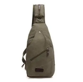 Модные мужские сумка-мессенджер Повседневное Сумка груди Theftproof Crossbody Travel Bag Для мужчин мужская сумка большой Размеры многофункциональная сумка - Цвет: Армейский зеленый
