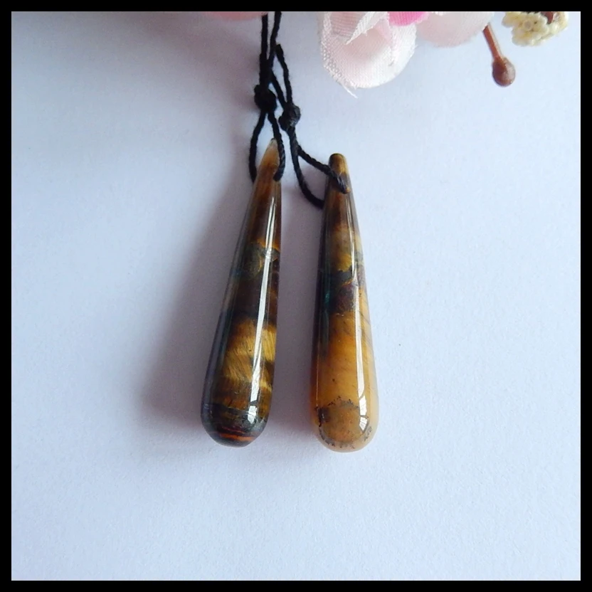 

Birthday gift,Wholesale! Tiger Eye Earring Bead, Fashion Jewelry For Women Earrings Accessories,40/38x8mm,6.4