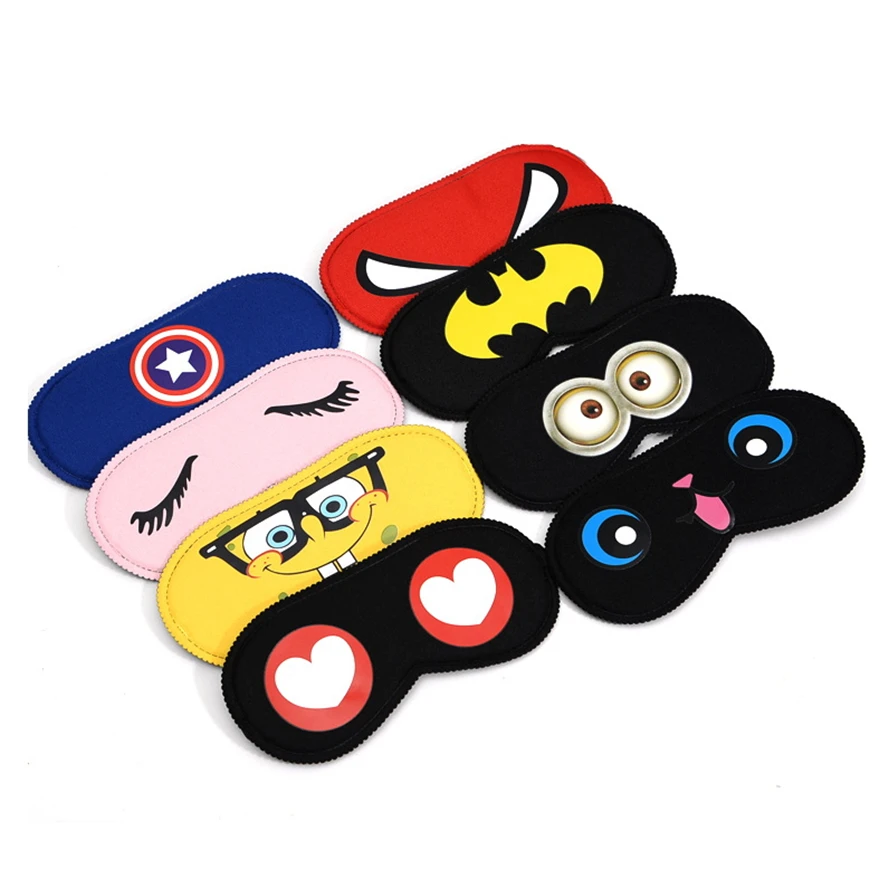 3Pcs/Lot 3D Cartoon Characters Eyeshade Sleeping Eye Mask Travel Sleep
