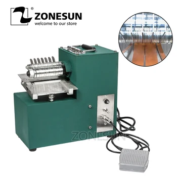 

ZONESUN Single Head Leather Cutting Leather Slitter Shoe Bags Straight Paper Cutter Vegetable Tanned Leather Slicer