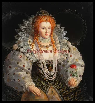 

Elizabeth - Counted Cross Stitch Kits - DIY Handmade Needlework for Embroidery 14 ct Cross Stitch Sets DMC Color