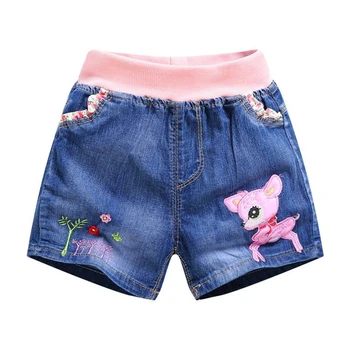 

Chumhey 2-7T Baby Jeans Shorts Summer Infant Girls Cute Cartoon Short Pants Soft Denim Babe Shorts Kids Clothes Toldder Clothing