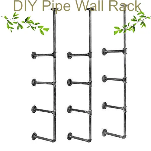 

3Pcs of Set Industrial Decorative Bookcase Pipe Wooden Wall Shelves Rustic DIY Pipe Shelf Bracket Industrial Shelves