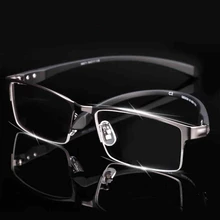 Мужской титановый сплав оправа для очков для мужчин очки гибкие дужки ноги IP гальванический сплав Материал, полный обод и половина обода