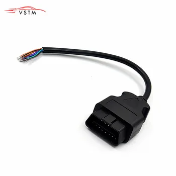 

Diagnostic Cable Tool 16Pin Male Plug Connector Extension Adapter OBD Cable OBDII ODB2 16 Pin OBD2 Adaptor Opening Male Cable