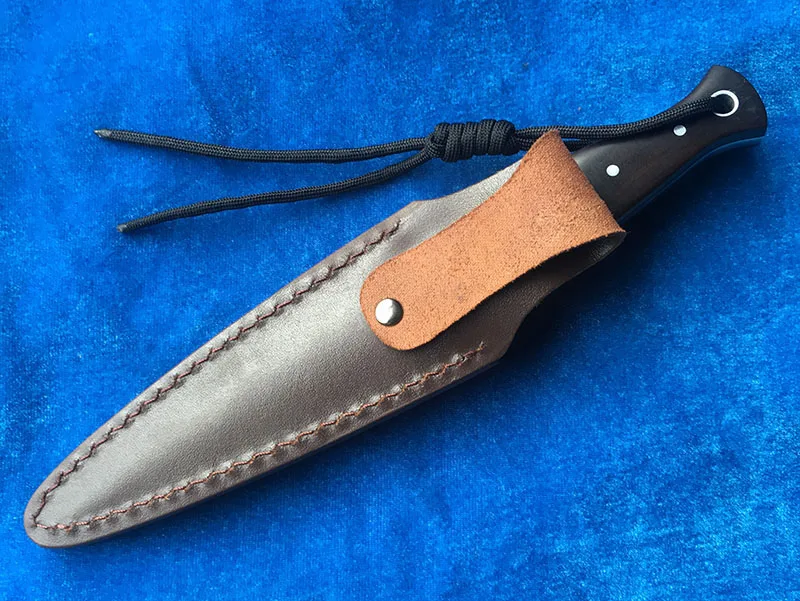LEMIFSHE 440C ebony punho de aço faca