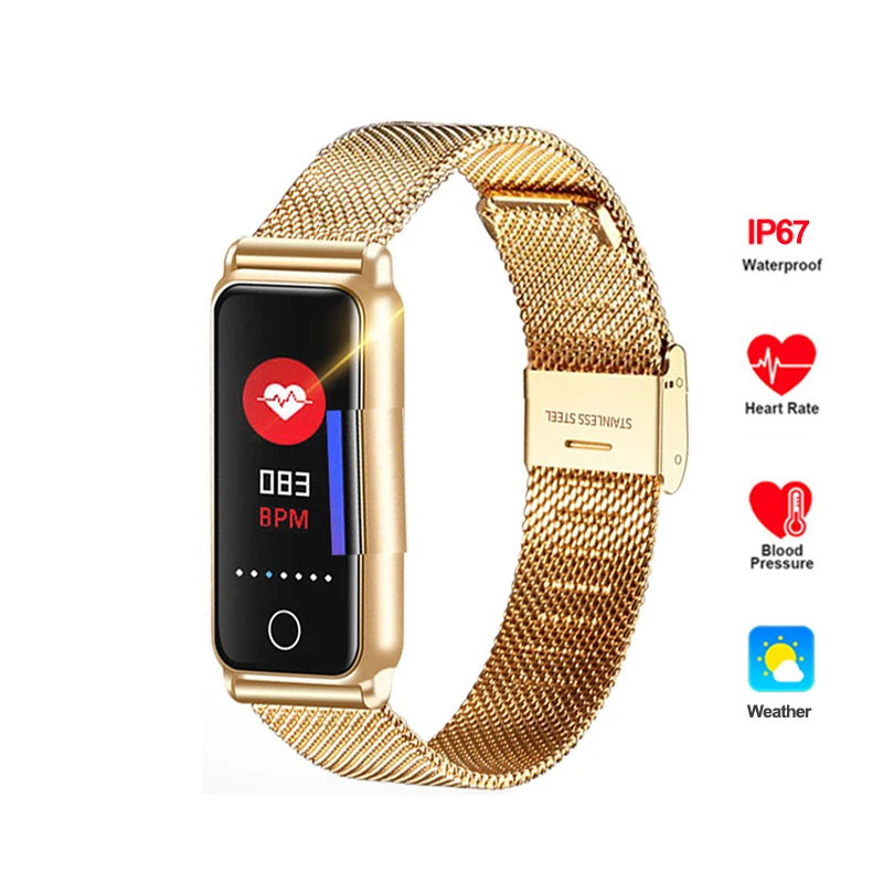

Lady Smart Watch Women Wristband Heart Rate Monitor Fitness Tracker S3 Bluetooth IP67 Waterproof Smart Bracelet for Android IOS